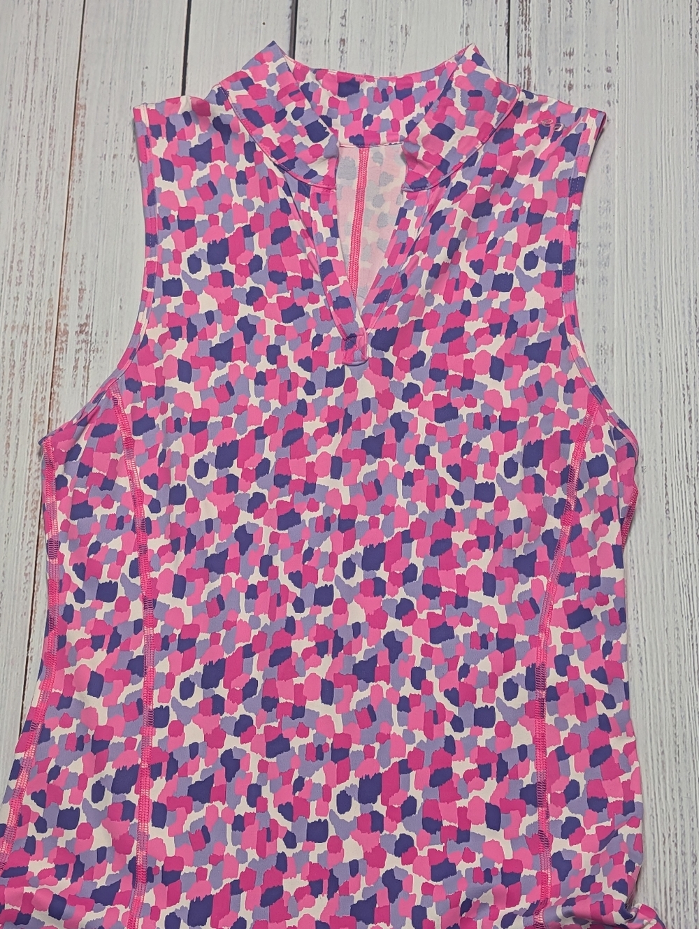 EA Athletic Tennis Golf Dress Pink Purple Abstract Brushstroke Size 3 (Medium) - Picture 4 of 12